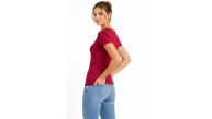 Kadın T-Shirt V Yaka Slim Fit Likralı Tişört Yazlık Basic Body - Kırmızı Kadın T-Shirt V Yaka Slim Fit Likralı Tişört Yazlık Basic Body - Kırmızı