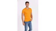 Erkek Body T-shirt V Yaka Slim Fit Likralı Kısa kol Tişört - Sarı Erkek Body T-shirt V Yaka Slim Fit Likralı Kısa kol Tişört - Sarı