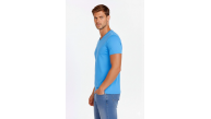 Erkek Body T-shirt V Yaka Slim Fit Likralı Kısa kol Tişört - Açık Mavi Erkek Body T-shirt V Yaka Slim Fit Likralı Kısa kol Tişört - Açık Mavi