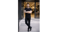 Erkek Body Tişört Bisiklet Yaka Slim Fit Likralı T-Shirt - Siyah Erkek Body Tişört Bisiklet Yaka Slim Fit Likralı T-Shirt - Siyah