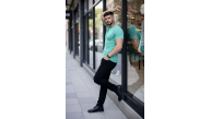 Erkek Body Tişört Bisiklet Yaka Slim Fit Likralı T-Shirt - Turkuvaz Erkek Body Tişört Bisiklet Yaka Slim Fit Likralı T-Shirt - Turkuvaz