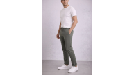 Erkek Diagonel Mikro dokulu Duble Paça Cepli Pantolon , Modern Kesim - Haki Erkek Diagonel Mikro dokulu Duble Paça Cepli Pantolon , Modern Kesim - Haki