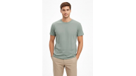 Erkek Bisiklet Yaka Yazlık Kısa kol Düz Tişört Regular Kalıp T-shirt - Mint Yeşili Erkek Bisiklet Yaka Yazlık Kısa kol Düz Tişört Regular Kalıp T-shirt - Mint Yeşili