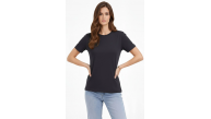 Kadın Bisiklet Yaka Yazlık Kısa kol Düz Tişört Regular Kalıp T-shirt - Füme Kadın Bisiklet Yaka Yazlık Kısa kol Düz Tişört Regular Kalıp T-shirt - Füme