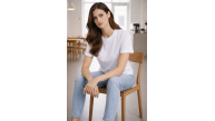 Kadın Bisiklet Yaka Yazlık Kısa kol Düz Tişört Regular Kalıp T-shirt - Beyaz Kadın Bisiklet Yaka Yazlık Kısa kol Düz Tişört Regular Kalıp T-shirt - Beyaz