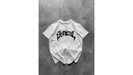 Kadın Kısa Kol Yazlık Tişört Bisiklet Yaka Baskılı Oversize T-Shirt - Beyaz Kadın Kısa Kol Yazlık Tişört Bisiklet Yaka Baskılı Oversize T-Shirt - Beyaz