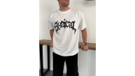 Erkek Kısa Kol Yazlık Tişört Bisiklet Yaka Baskılı Oversize T-Shirt - Beyaz Erkek Kısa Kol Yazlık Tişört Bisiklet Yaka Baskılı Oversize T-Shirt - Beyaz