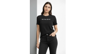 Kadın Wafıl Kumaş Tişört Regular Kalıp Bisiklet Yaka Baskılı T-Shirt - Siyah Kadın Wafıl Kumaş Tişört Regular Kalıp Bisiklet Yaka Baskılı T-Shirt - Siyah