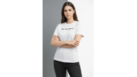 Kadın Wafıl Kumaş Tişört Regular Kalıp Bisiklet Yaka Baskılı T-Shirt - Beyaz Kadın Wafıl Kumaş Tişört Regular Kalıp Bisiklet Yaka Baskılı T-Shirt - Beyaz