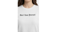 Kadın Wafıl Kumaş Tişört Regular Kalıp Bisiklet Yaka Baskılı T-Shirt - Beyaz Kadın Wafıl Kumaş Tişört Regular Kalıp Bisiklet Yaka Baskılı T-Shirt - Beyaz