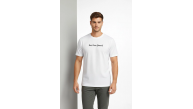 Erkek Wafıl Kumaş Tişört Regular Kalıp Bisiklet Yaka Baskılı T-Shirt - Beyaz Erkek Wafıl Kumaş Tişört Regular Kalıp Bisiklet Yaka Baskılı T-Shirt - Beyaz
