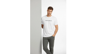 Erkek Wafıl Kumaş Tişört Regular Kalıp Bisiklet Yaka Baskılı T-Shirt - Beyaz Erkek Wafıl Kumaş Tişört Regular Kalıp Bisiklet Yaka Baskılı T-Shirt - Beyaz