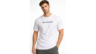 Erkek Wafıl Kumaş Tişört Regular Kalıp Bisiklet Yaka Baskılı T-Shirt - Beyaz Erkek Wafıl Kumaş Tişört Regular Kalıp Bisiklet Yaka Baskılı T-Shirt - Beyaz