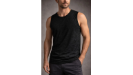Erkek Flamlı Kumaş Kolsuz Atlet Günlük Fitness Spor T-Shirt - Siyah Erkek Flamlı Kumaş Kolsuz Atlet Günlük Fitness Spor T-Shirt - Siyah