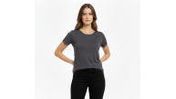 Kadın T-Shirt Bisiklet Yaka Slim Fit Likralı Tişört Yazlık Basic Body - Füme Kadın T-Shirt Bisiklet Yaka Slim Fit Likralı Tişört Yazlık Basic Body - Füme