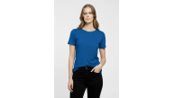 Kadın T-Shirt Bisiklet Yaka Slim Fit Likralı Tişört Yazlık Basic Body - İndigo Kadın T-Shirt Bisiklet Yaka Slim Fit Likralı Tişört Yazlık Basic Body - İndigo