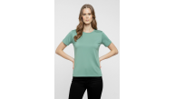 Kadın T-Shirt Bisiklet Yaka Slim Fit Likralı Tişört Yazlık Basic Body - Mint Yeşili Kadın T-Shirt Bisiklet Yaka Slim Fit Likralı Tişört Yazlık Basic Body - Mint Yeşili