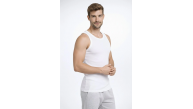 Erkek Spor Slimfit Fitilli Kaşkorse Arka Basklı Atlet 2'li Set Siyah-Beyaz Erkek Spor Slimfit Fitilli Kaşkorse Arka Basklı Atlet 2'li Set Siyah-Beyaz