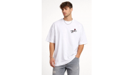 Erkek Kısa Kol Yazlık Tişört Bisiklet Yaka Baskılı Oversize T-Shirt - Beyaz Erkek Kısa Kol Yazlık Tişört Bisiklet Yaka Baskılı Oversize T-Shirt - Beyaz