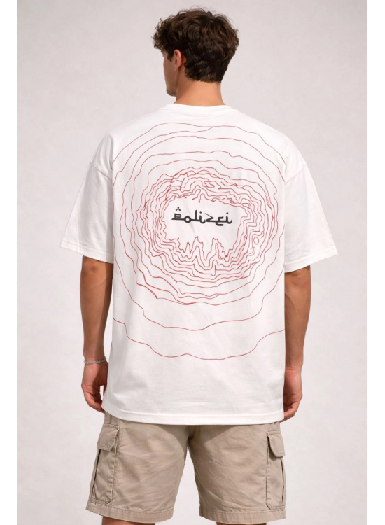 Erkek Kısa Kol Yazlık Tişört Bisiklet Yaka Baskılı Oversize T-Shirt - Beyaz Erkek Kısa Kol Yazlık Tişört Bisiklet Yaka Baskılı Oversize T-Shirt - Beyaz