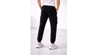 Erkek Jogger Eşofman Altı Kargo Cepli Lastikli Paça Spor Pantolon - Siyah