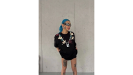 Kadın Kısa Kol Yazlık Tişört Bisiklet Yaka Baskılı Oversize T-Shirt - Siyah Kadın Kısa Kol Yazlık Tişört Bisiklet Yaka Baskılı Oversize T-Shirt - Siyah
