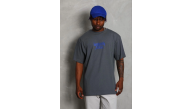 Erkek Baskılı T-Shirt Kısa Kol Bisiklet Yaka Regular Fit Tişört - Füme