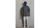 Erkek Baskılı T-Shirt Kısa Kol Bisiklet Yaka Regular Fit Tişört - Füme