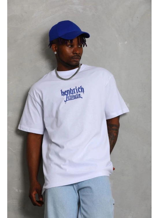 Erkek Baskılı T-Shirt Kısa Kol Bisiklet Yaka Regular Fit Tişört - Beyaz