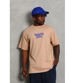Erkek Baskılı T-Shirt Kısa Kol Bisiklet Yaka Regular Fit Tişört - Bej