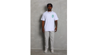 Erkek Baskılı T-Shirt Kısa Kol Bisiklet Yaka Regular Fit Tişört - Beyaz