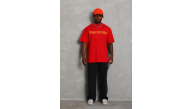 Erkek Baskılı T-Shirt Kısa Kol Bisiklet Yaka Regular Fit Tişört - Kırmızı Erkek Baskılı T-Shirt Kısa Kol Bisiklet Yaka Regular Fit Tişört - Kırmızı