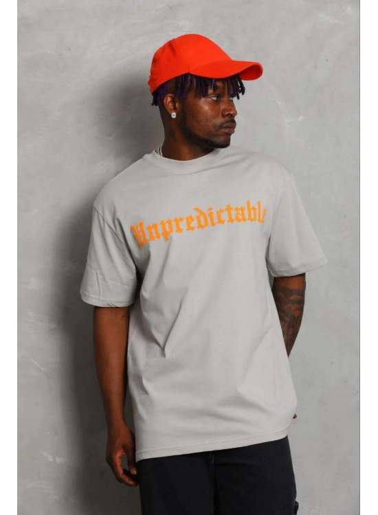 Erkek Baskılı T-Shirt Kısa Kol Bisiklet Yaka Regular Fit Tişört - Gri Erkek Baskılı T-Shirt Kısa Kol Bisiklet Yaka Regular Fit Tişört - Gri