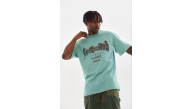 Erkek Baskılı T-Shirt Kısa Kol Bisiklet Yaka Regular Fit Tişört - Mint Yeşili