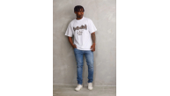 Erkek Baskılı T-Shirt Kısa Kol Bisiklet Yaka Regular Fit Tişört - Beyaz Erkek Baskılı T-Shirt Kısa Kol Bisiklet Yaka Regular Fit Tişört - Beyaz
