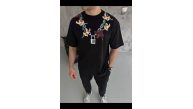 Erkek Baskılı T-Shirt Kısa Kol Bisiklet Yaka Regular Fit Rahat Tişört - Siyah Erkek Baskılı T-Shirt Kısa Kol Bisiklet Yaka Regular Fit Rahat Tişört - Siyah