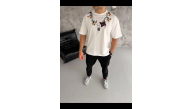 Erkek Baskılı T-Shirt Kısa Kol Bisiklet Yaka Regular Fit Tişört - Beyaz Erkek Baskılı T-Shirt Kısa Kol Bisiklet Yaka Regular Fit Tişört - Beyaz