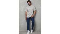 Erkek Baskılı T-Shirt Kısa Kol Bisiklet Yaka Regular Fit Tişört - Gri Erkek Baskılı T-Shirt Kısa Kol Bisiklet Yaka Regular Fit Tişört - Gri