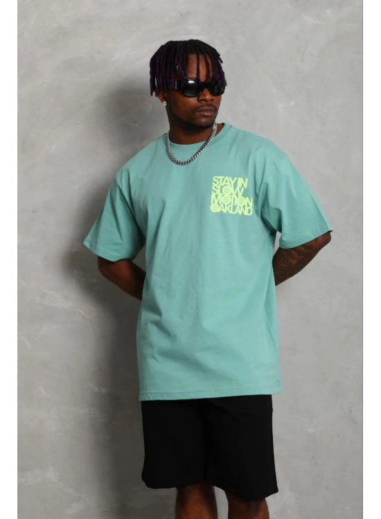 Erkek Baskılı T-Shirt Kısa Kol Bisiklet Yaka Regular Fit Tişört - Mint Yeşili Erkek Baskılı T-Shirt Kısa Kol Bisiklet Yaka Regular Fit Tişört - Mint Yeşili