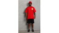 Erkek Baskılı T-Shirt Kısa Kol Bisiklet Yaka Regular Fit Tişört - Kırmızı Erkek Baskılı T-Shirt Kısa Kol Bisiklet Yaka Regular Fit Tişört - Kırmızı
