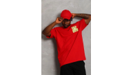 Erkek Baskılı T-Shirt Kısa Kol Bisiklet Yaka Regular Fit Tişört - Kırmızı Erkek Baskılı T-Shirt Kısa Kol Bisiklet Yaka Regular Fit Tişört - Kırmızı