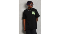 Erkek Baskılı T-Shirt Kısa Kol Bisiklet Yaka Regular Fit Tişört - Siyah