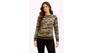 Kadın Kamuflaj Desenli 2 İplik 4 Mevsim Uzun Kollu Bisiklet Yaka Sweatshirt - Kamuflaj Kadın Kamuflaj Desenli 2 İplik 4 Mevsim Uzun Kollu Bisiklet Yaka Sweatshirt - Kamuflaj