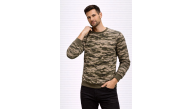 Erkek Kamuflaj Desenli 2 İplik 4 Mevsim Uzun Kollu Bisiklet Yaka Sweatshirt - Kamuflaj Erkek Kamuflaj Desenli 2 İplik 4 Mevsim Uzun Kollu Bisiklet Yaka Sweatshirt - Kamuflaj