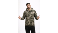Erkek Kamuflaj Desenli 2 İplik 4 Mevsim Kapüşonlu Kanguru Cepli Hoodie Sweatshirt - Kamuflaj Erkek Kamuflaj Desenli 2 İplik 4 Mevsim Kapüşonlu Kanguru Cepli Hoodie Sweatshirt - Kamuflaj