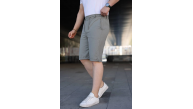 Erkek Diagonel Kumaş Duble Paça Cepli Bağcıklı Bel Lastikli ŞORT - Mint Yeşili Erkek Diagonel Kumaş Duble Paça Cepli Bağcıklı Bel Lastikli ŞORT - Mint Yeşili