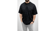 Erkek Premium Tişört OSY Yumuşak Dokulu Yıkamalı Oversize T-Shirt - Siyah