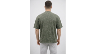 Erkek Premium Tişört OSY Yumuşak Dokulu Yıkamalı Oversize T-Shirt - Haki