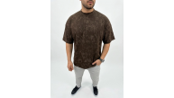 Erkek Premium Tişört OSY Yumuşak Dokulu Yıkamalı Oversize T-Shirt - Kahverengi Erkek Premium Tişört OSY Yumuşak Dokulu Yıkamalı Oversize T-Shirt - Kahverengi
