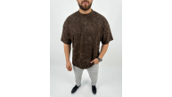 Erkek Premium Tişört OSY Yumuşak Dokulu Yıkamalı Oversize T-Shirt - Kahverengi Erkek Premium Tişört OSY Yumuşak Dokulu Yıkamalı Oversize T-Shirt - Kahverengi